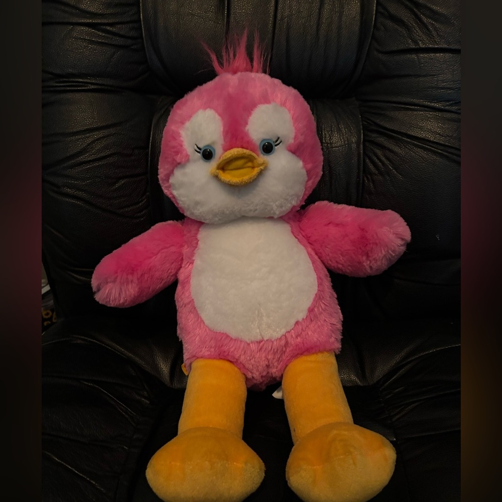 Pink and White Plush Penguin Toy